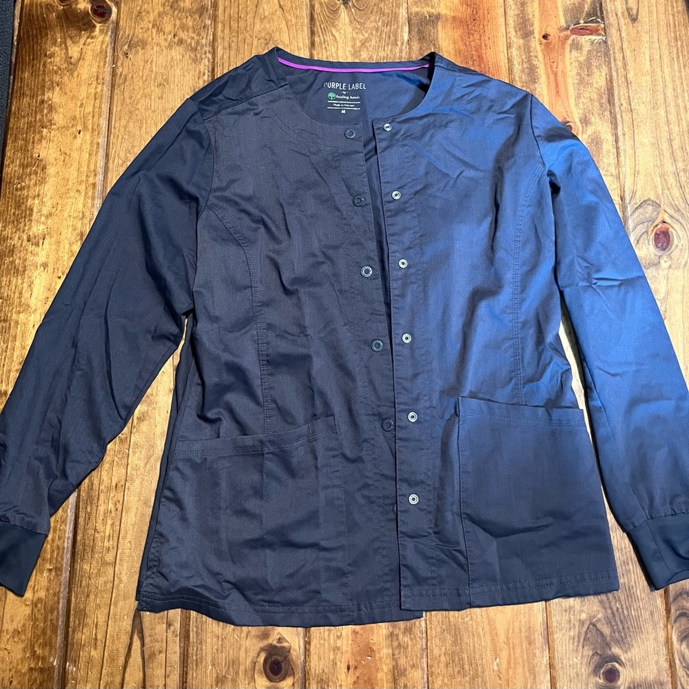 Grey Purple Label Scrub jacket size medium